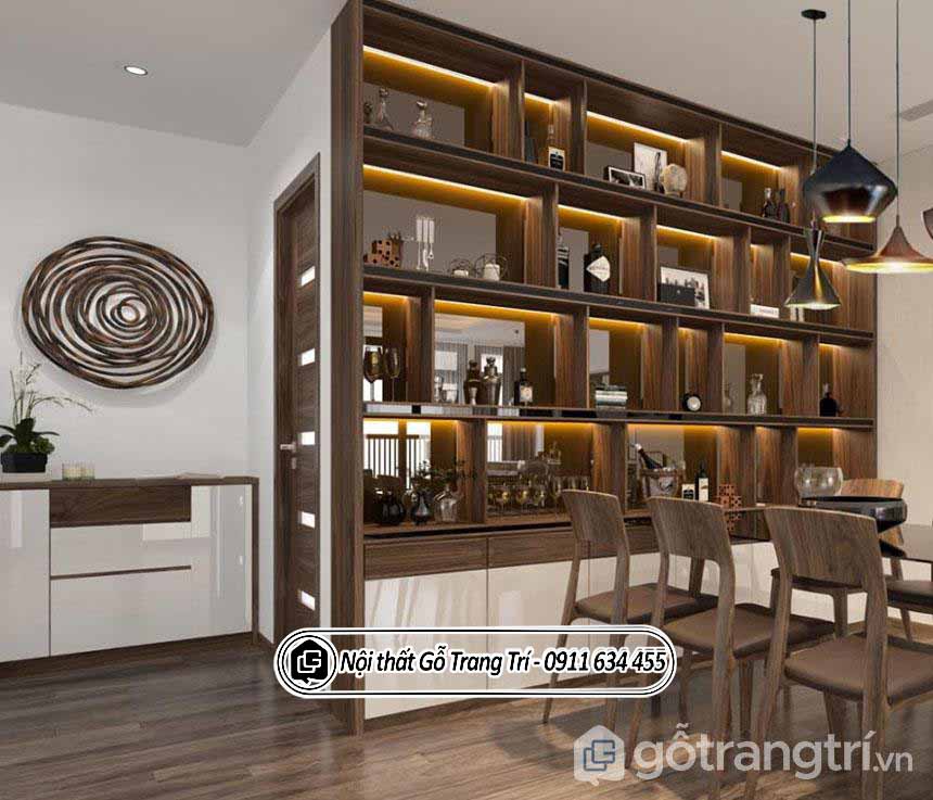 Ưu điểm của việc sử dụng vách ngăn tủ rượu đẹp