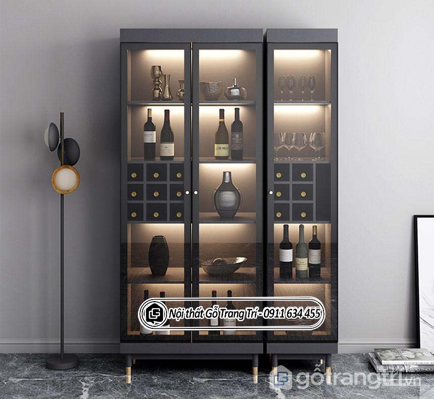 Ưu điểm của mẫu tủ rượu gỗ công nghiệp